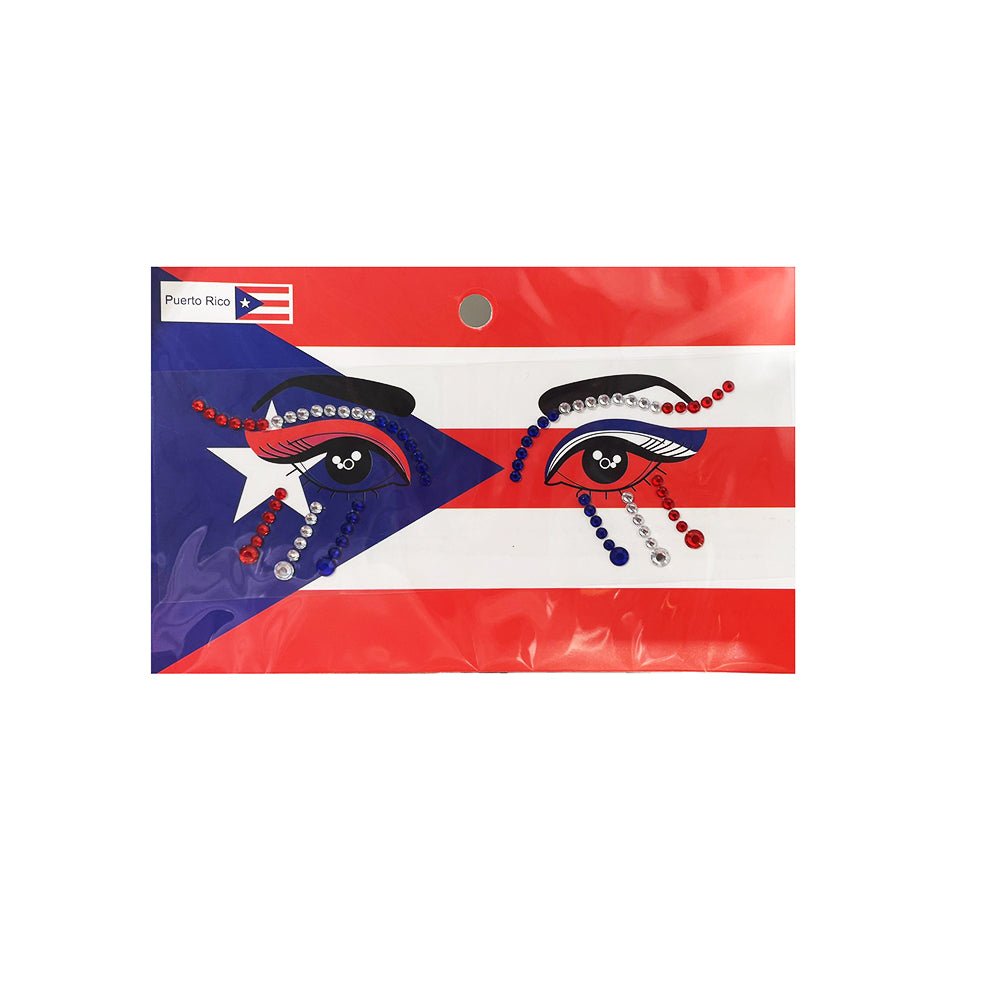 Face Art Jewels Sticker Inspired by Puerto Rico - TRUECOLOR WHOLESALE