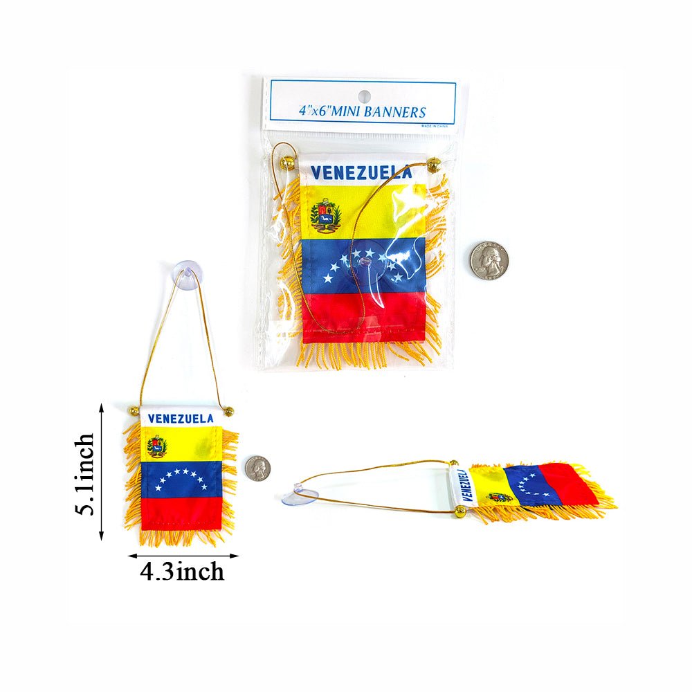 Venezuela Mini Banners 4"x6" - TRUECOLOR WHOLESALE