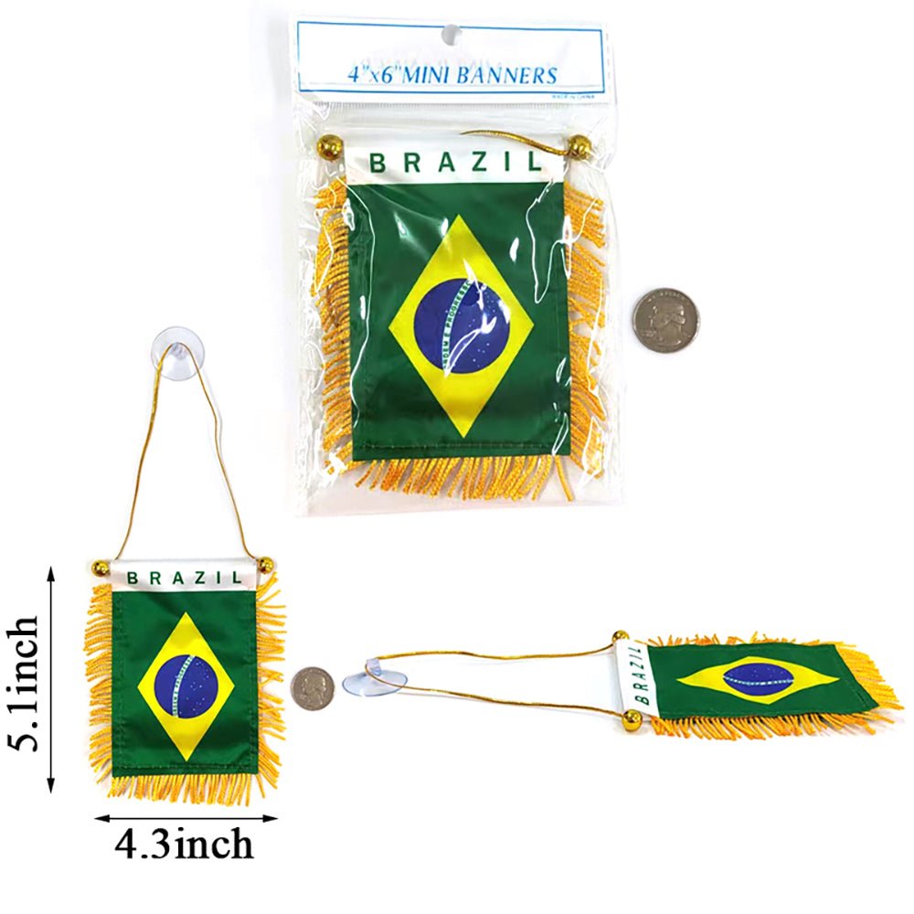 Brazil Mini Banners 4"x6" - TRUECOLOR WHOLESALE