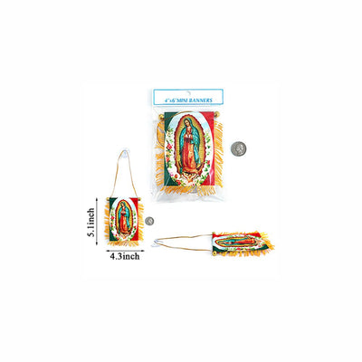 Virgen De Guadalupe Mini Banners 4"x6" - TRUECOLOR WHOLESALE