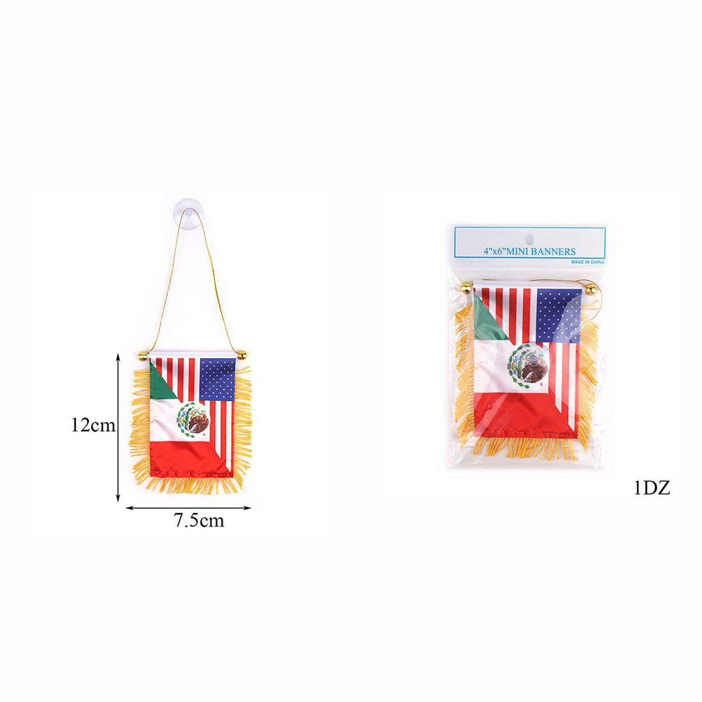 Mexico Usa Mini Banners 4"x6" - TRUECOLOR WHOLESALE