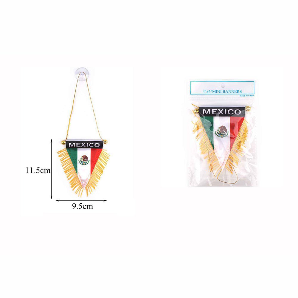 Mexico Triangle Mini Banners 4"x6" - TRUECOLOR WHOLESALE