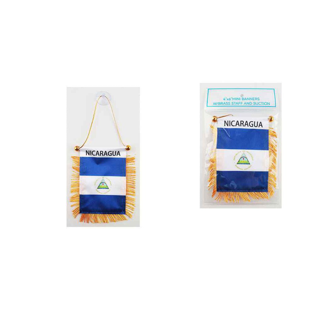 Nicaragua Mini Banners 4"x6" - TRUECOLOR WHOLESALE