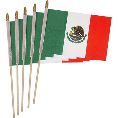 HAND STICK FLAG 30cm x 45cm MEXICO - TRUECOLOR WHOLESALE