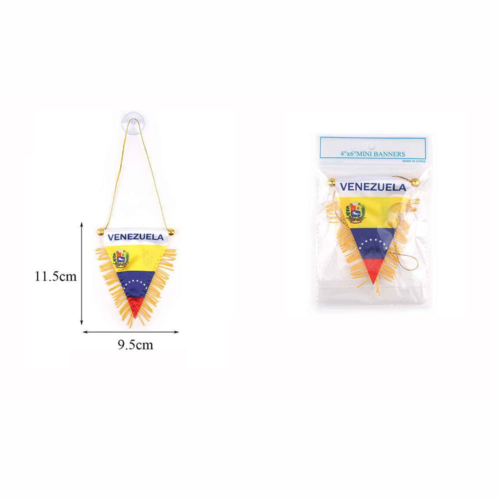 Venezuela Triangle Mini Banners 4"x6" - TRUECOLOR WHOLESALE