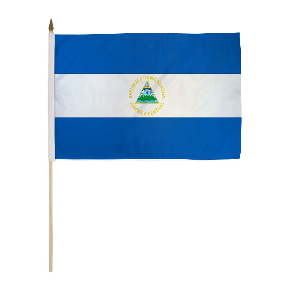 HAND STICK FLAG 30cm x 45cm NICARAGUA - TRUECOLOR WHOLESALE