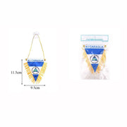 Nicaragua Triangle Mini Banners 4"x6" - TRUECOLOR WHOLESALE