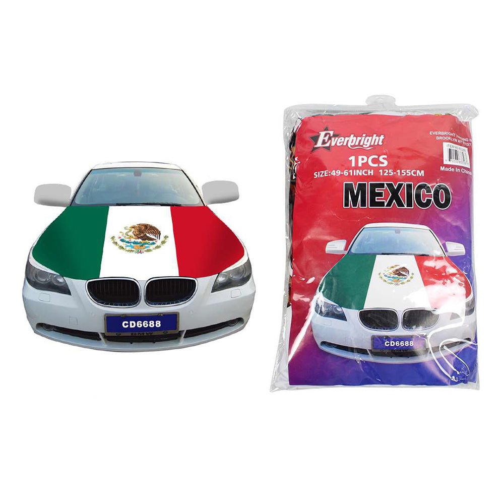 Mexico Flag Car Hood Cover – Fits Most Cars 49–61" - TRUECOLOR WHOLESALE