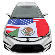 Mexico & USA Flag Car Hood Cover – Fits Most Cars 49–61" - TRUECOLOR WHOLESALE