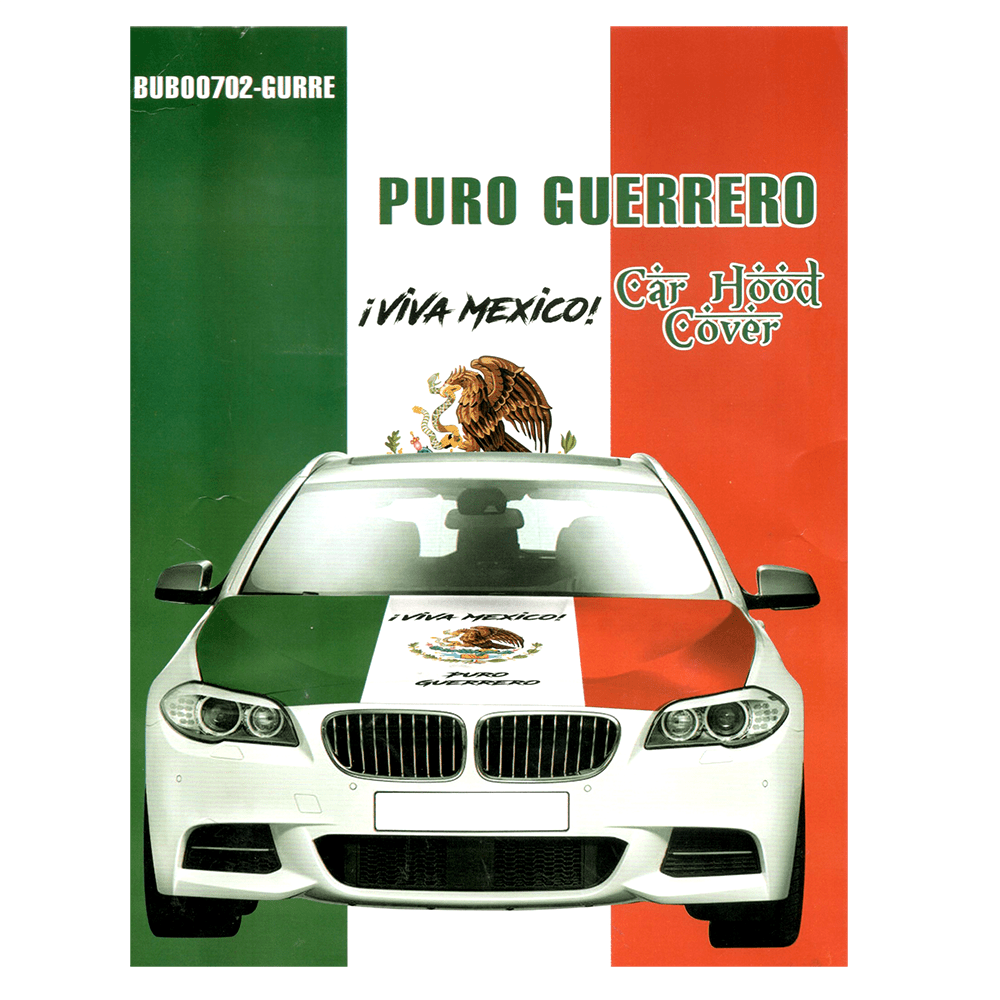 Mexico & Puro Guerrero Car Hood Cover – Fits Most Cars 49–61" - TRUECOLOR WHOLESALE