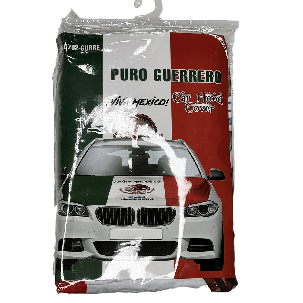 Mexico & Puro Guerrero Car Hood Cover – Fits Most Cars 49–61" - TRUECOLOR WHOLESALE