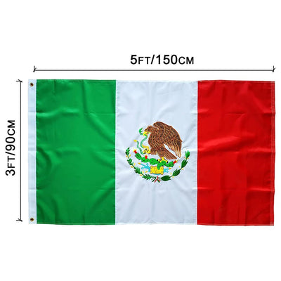 MEXICAN BIG FLAG 3x5 feet - TRUECOLOR WHOLESALE