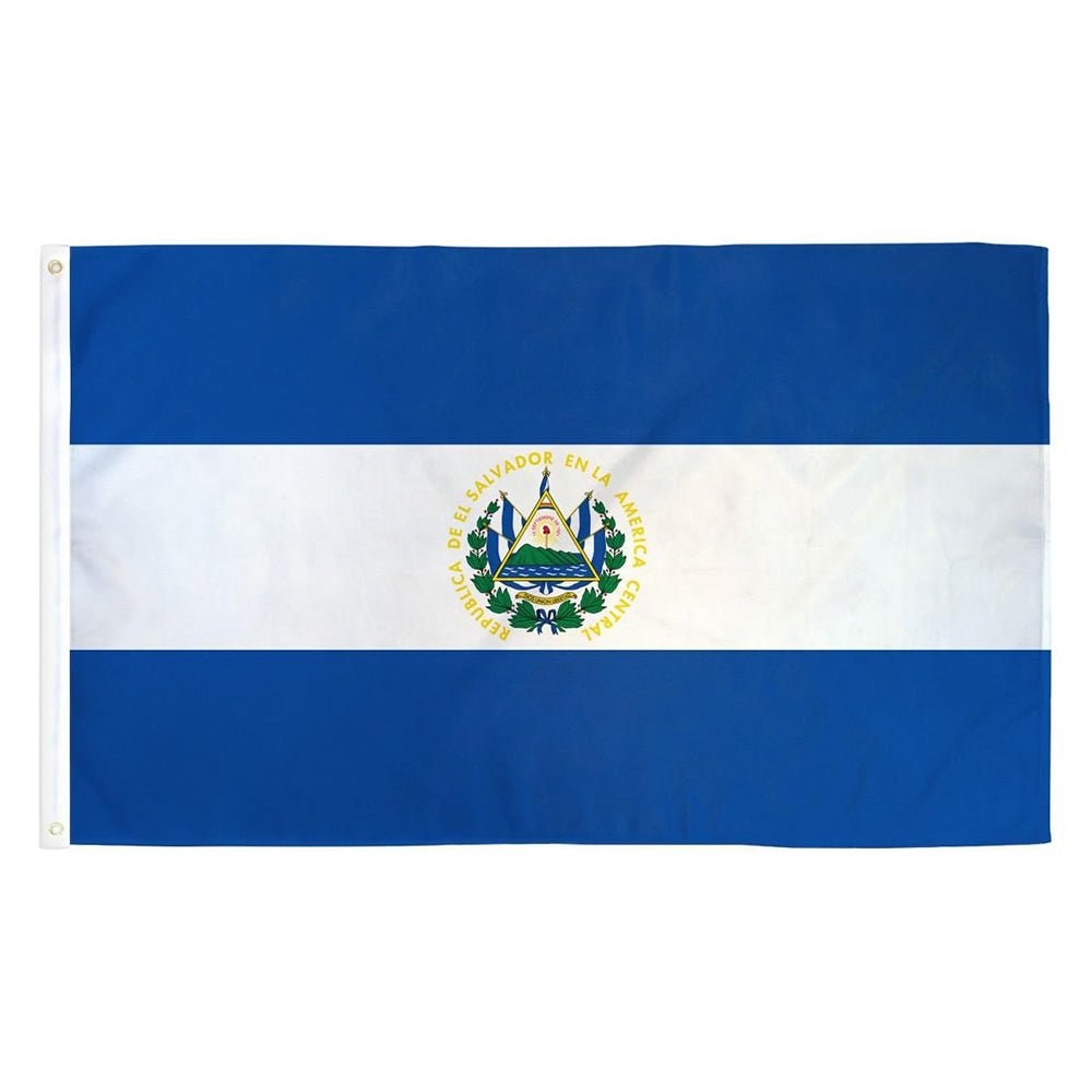 EL SALVADOR BIG FLAG 3x5 feet - TRUECOLOR WHOLESALE