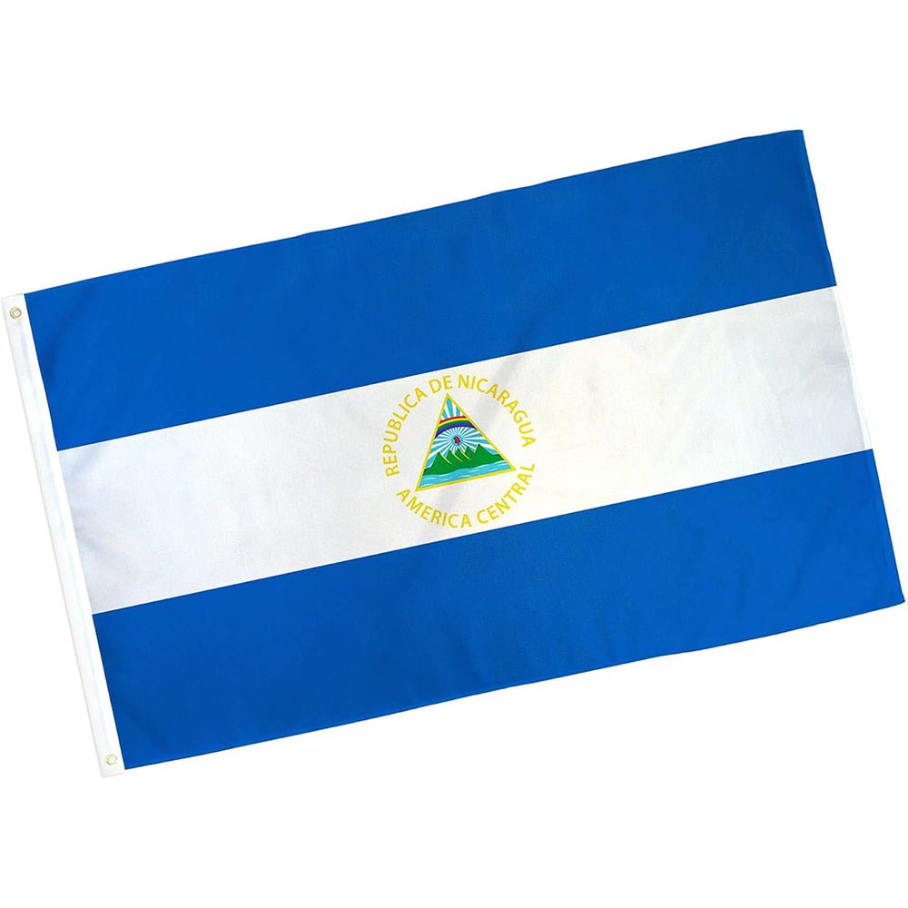NICARAGUA BIG FLAG 3x5 feet - TRUECOLOR WHOLESALE