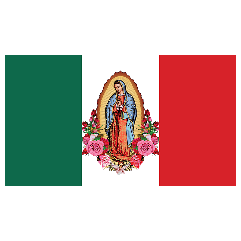 MEXICO GUADALUPE FLAG 3x5 feet - TRUECOLOR WHOLESALE