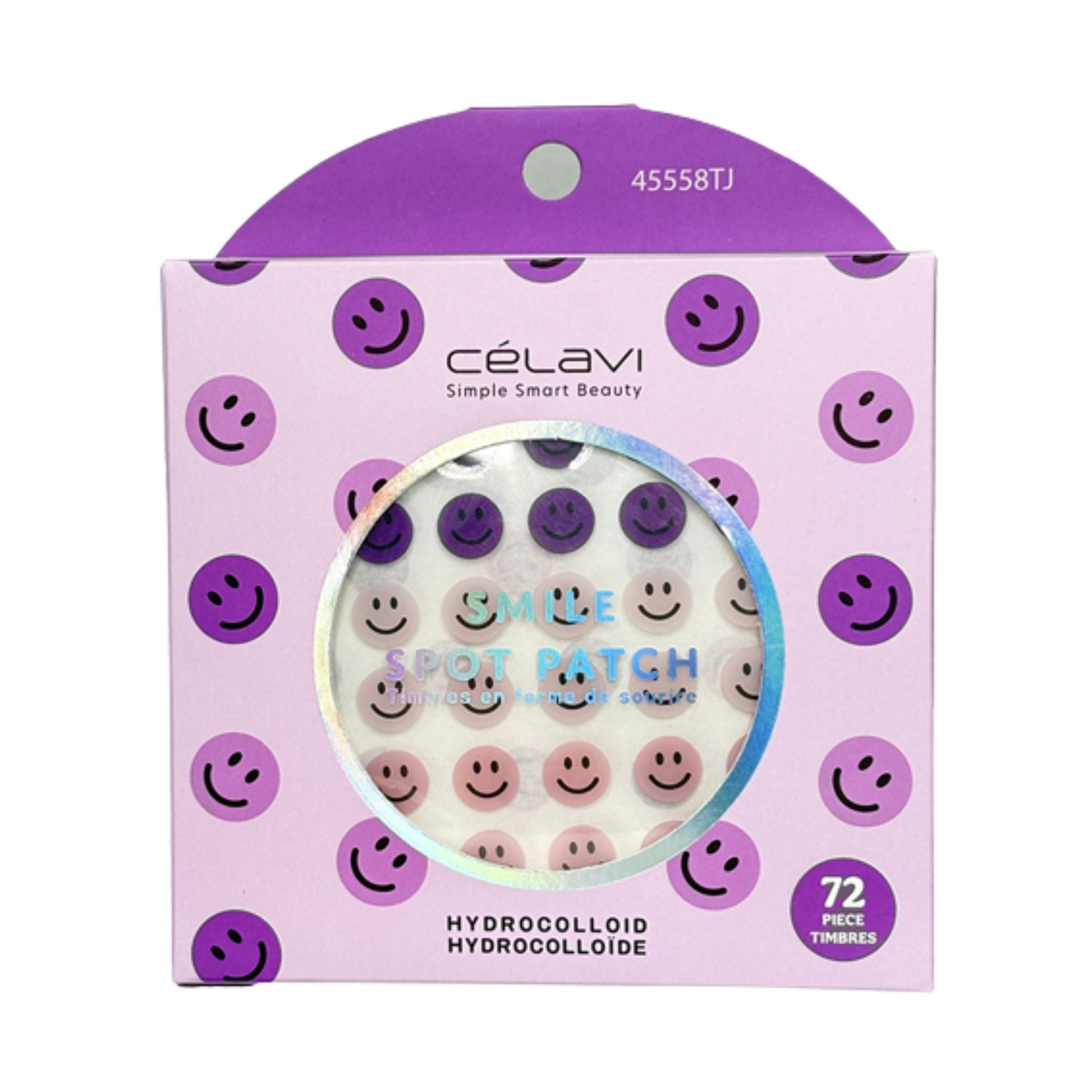 Celavi - 72PC Smile Acne Patch Purple - TRUECOLOR WHOLESALE