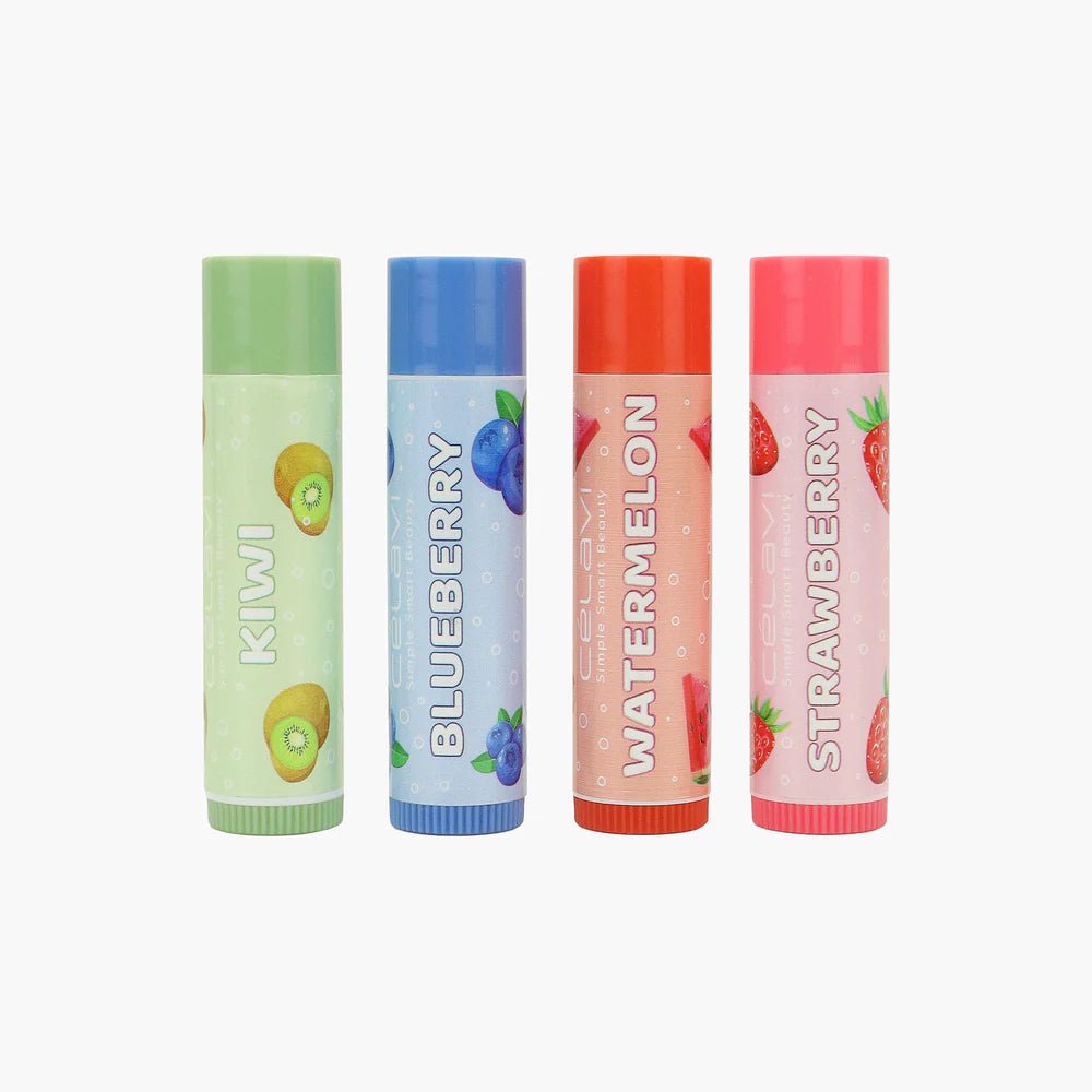 Celavi - 4 Pcs Fruit Fusion Lip Balm SET - TRUECOLOR WHOLESALE