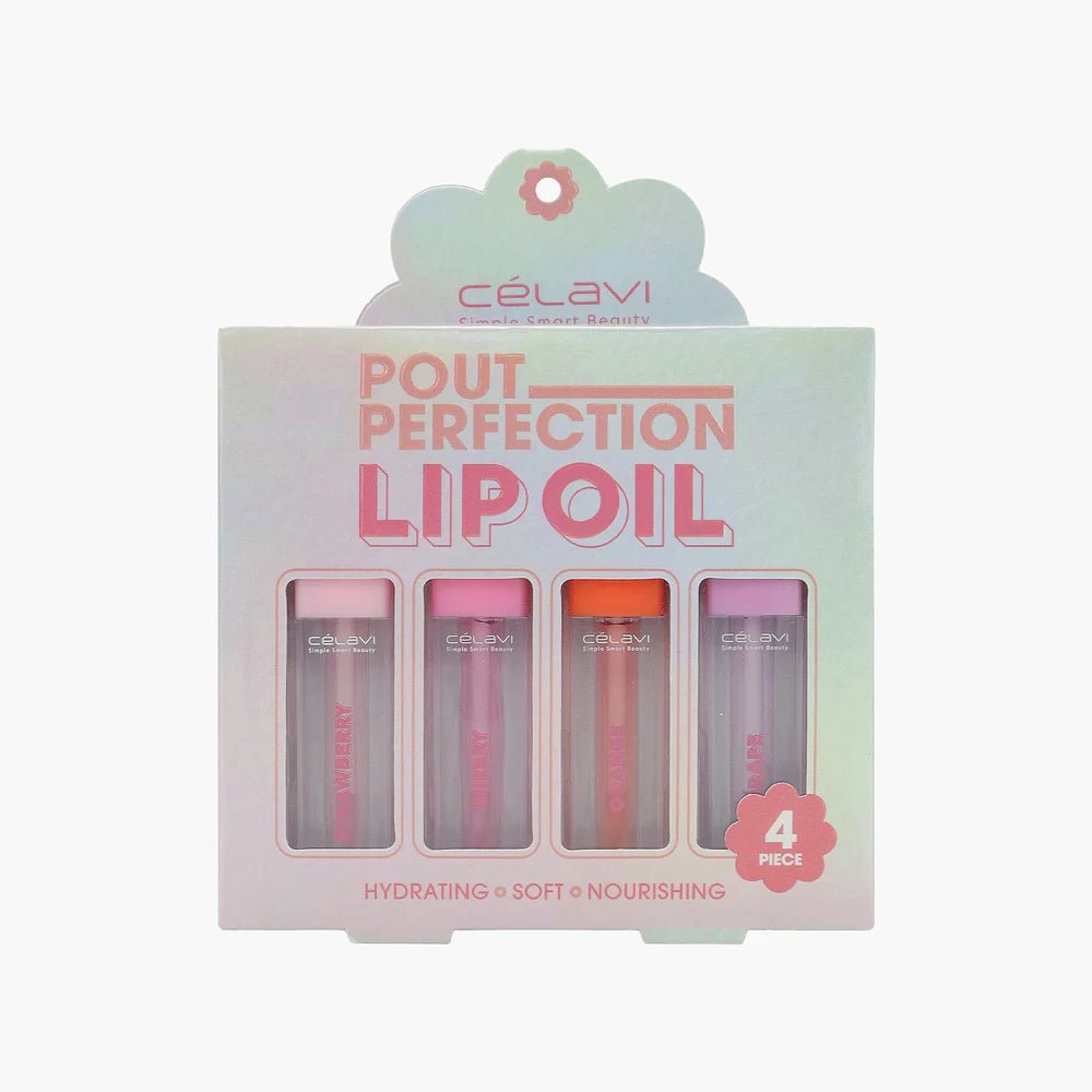 Celavi - 4 Pcs Pout Perfection Lip Oil Set - TRUECOLOR WHOLESALE