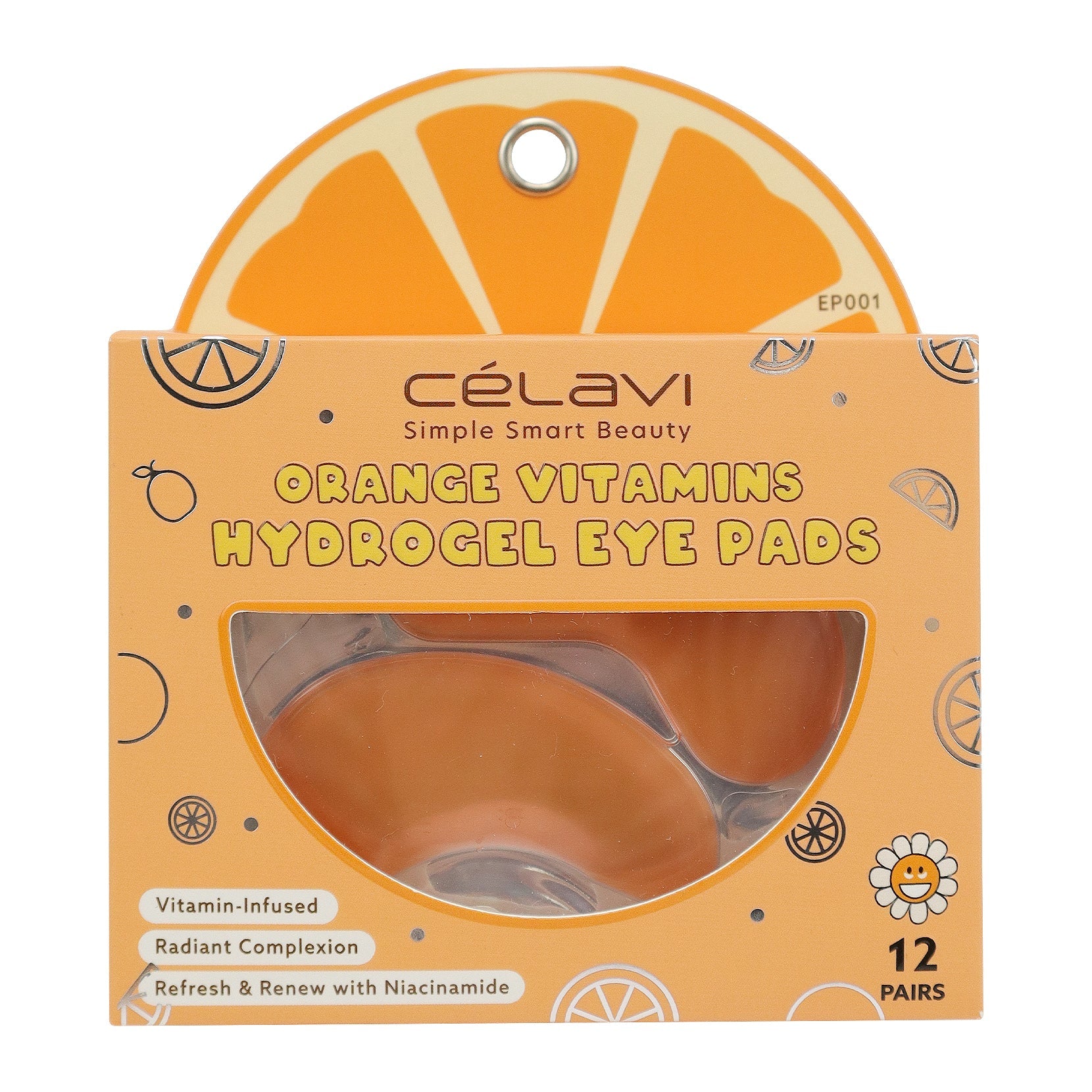 Celavi - 12 Pairs Hydrogel Eye Pads - Orange - TRUECOLOR WHOLESALE
