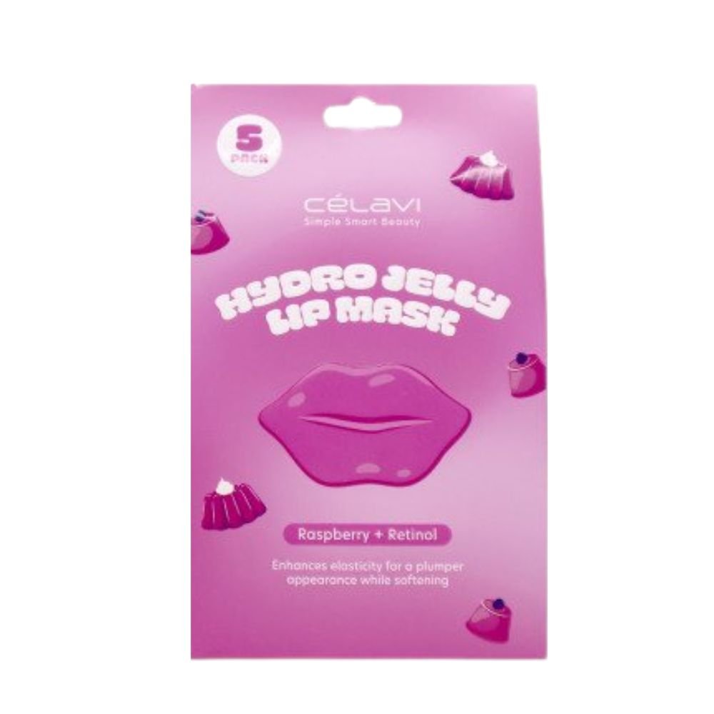Celavi - Hydrogel Lip Mask 5 Pack Raspberry + Retinol - TRUECOLOR WHOLESALE