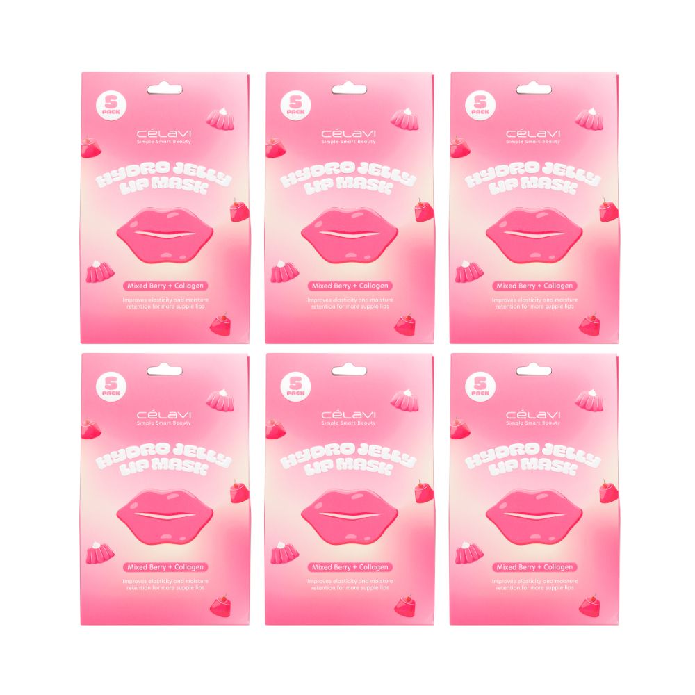Celavi - Hydrogel Lip Mask 5 Pack - Mixed Berry + Collagen - TRUECOLOR WHOLESALE