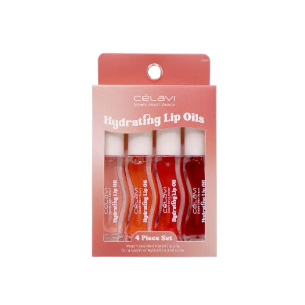 Celavi - 4pc Peach Tinted Lip Oil Set - TRUECOLOR WHOLESALE