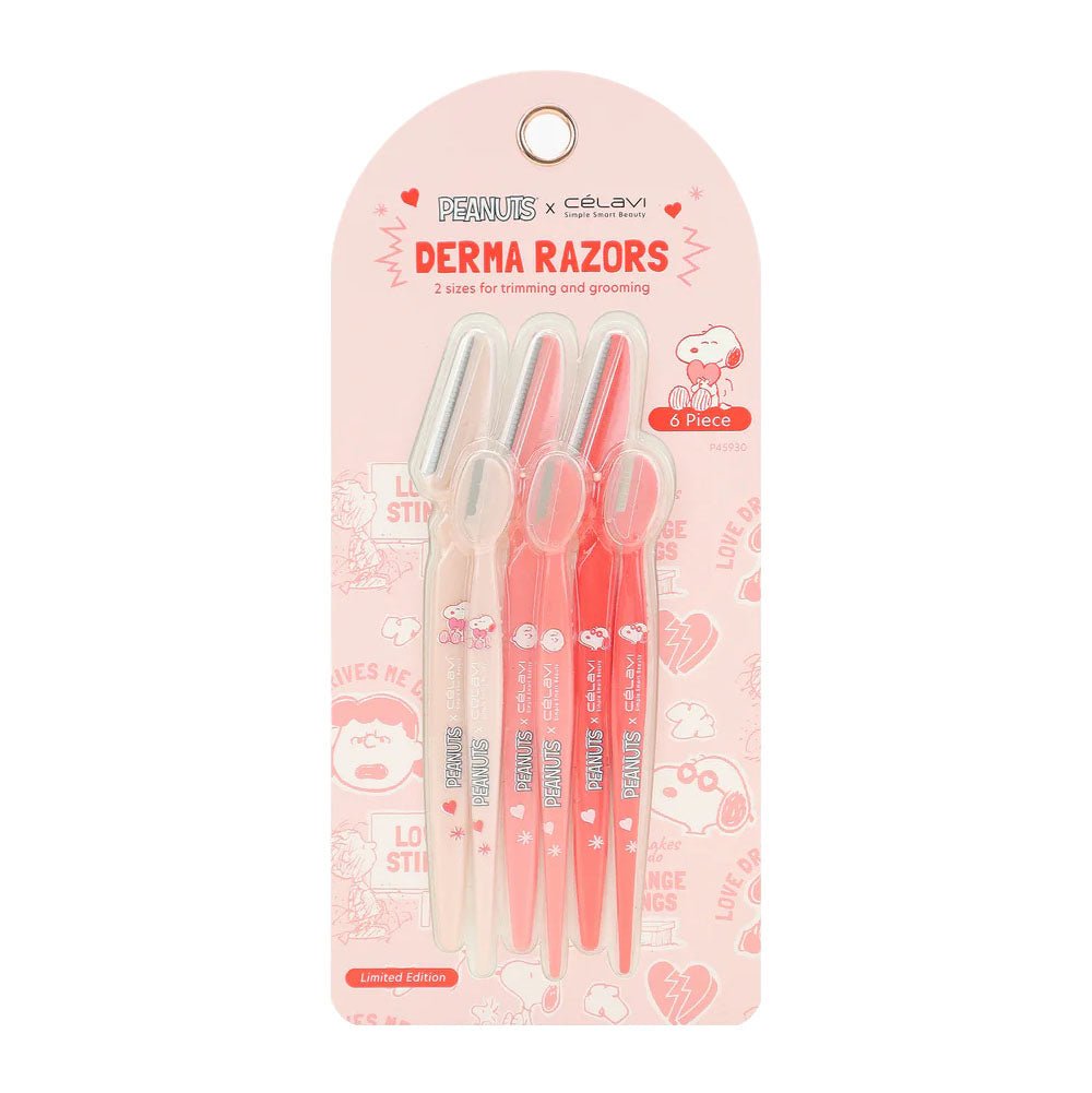 Celavi - Peanuts 6pc Derma Razors (2 Sizes) - TRUECOLOR WHOLESALE