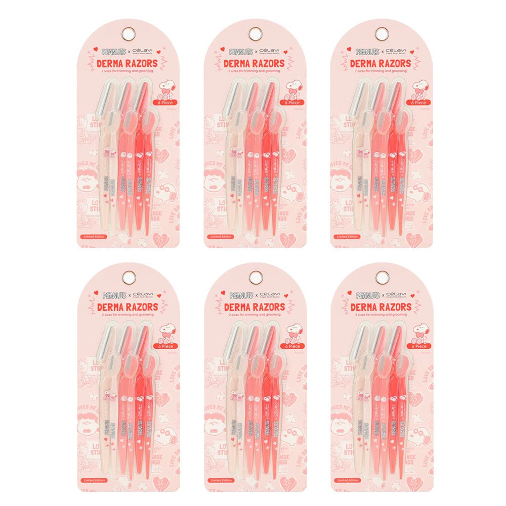 Celavi - Peanuts 6pc Derma Razors (2 Sizes) - TRUECOLOR WHOLESALE