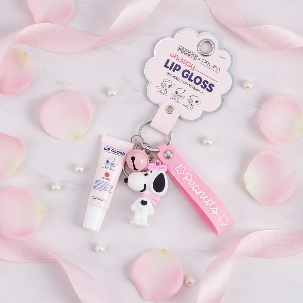 Celavi - Peanuts Lip Gloss with Keychain