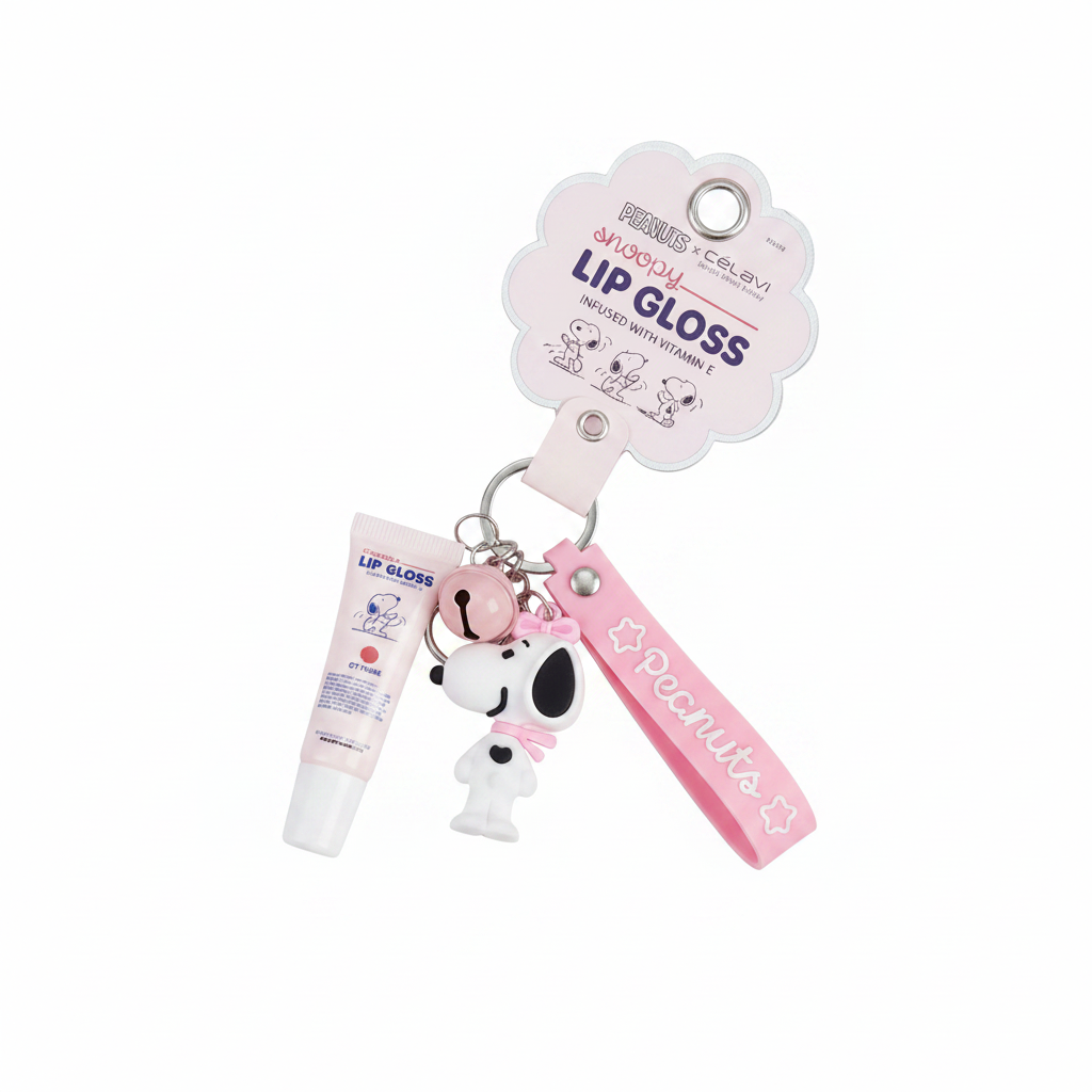 Celavi - Peanuts Lip Gloss with Keychain