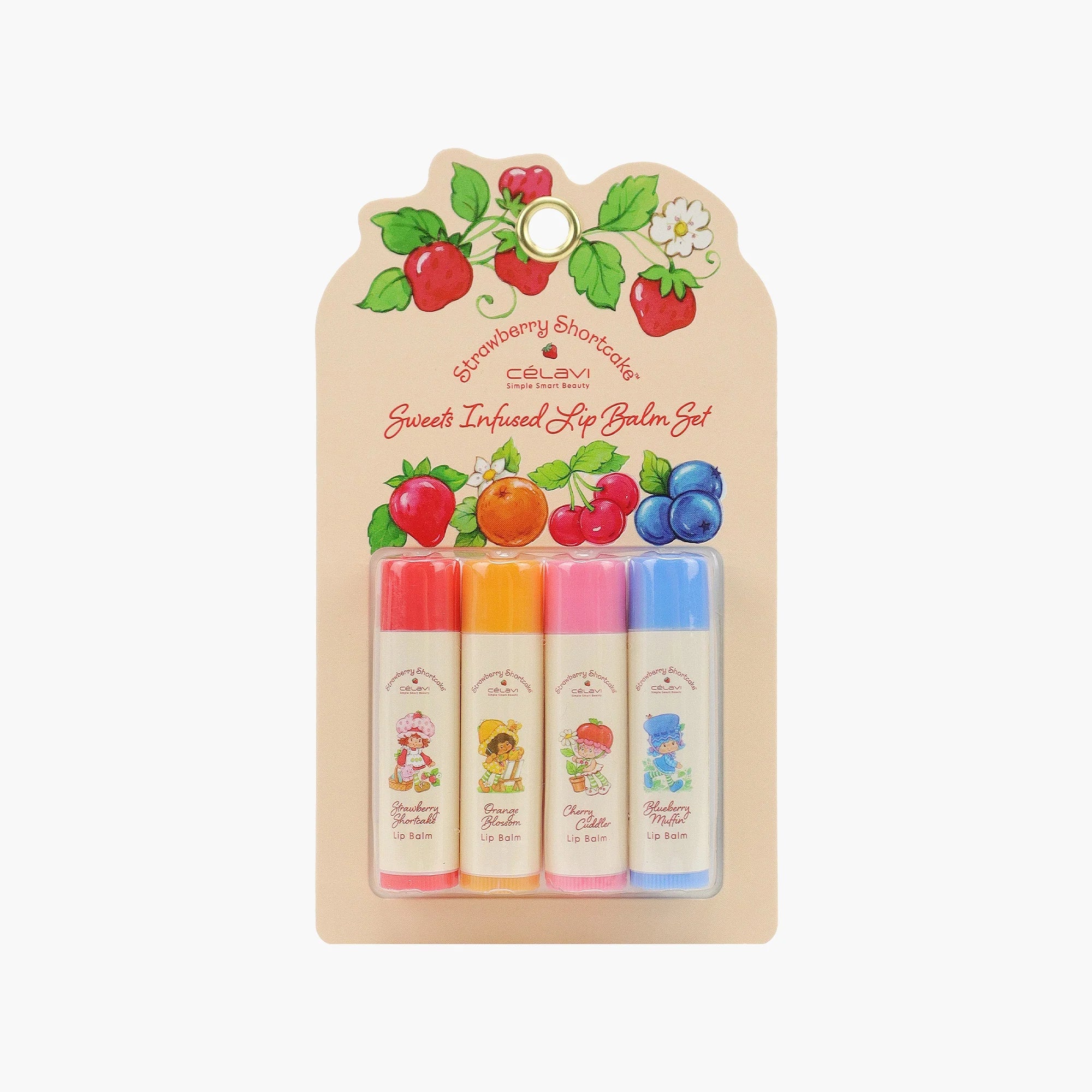 Celavi - Strawberry Shortcake Sweet Infused Lip Balm Set - TRUECOLOR WHOLESALE