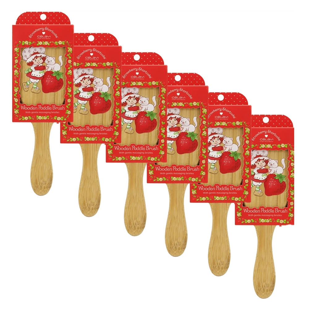 Celavi - Strawberry Shortcake Wooden Paddle Brush - TRUECOLOR WHOLESALE