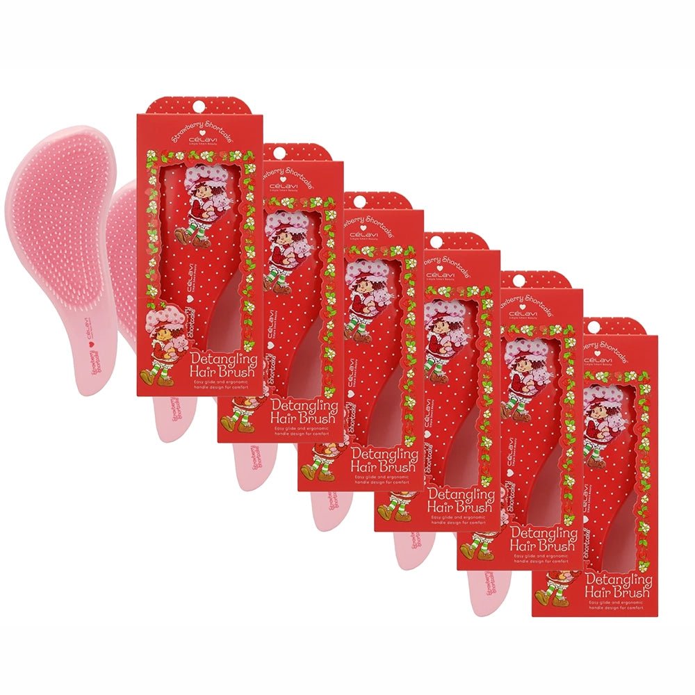 Celavi - Strawberry Shortcake Detangling Hair Brush Red (W - C - 03) - TRUECOLOR WHOLESALE