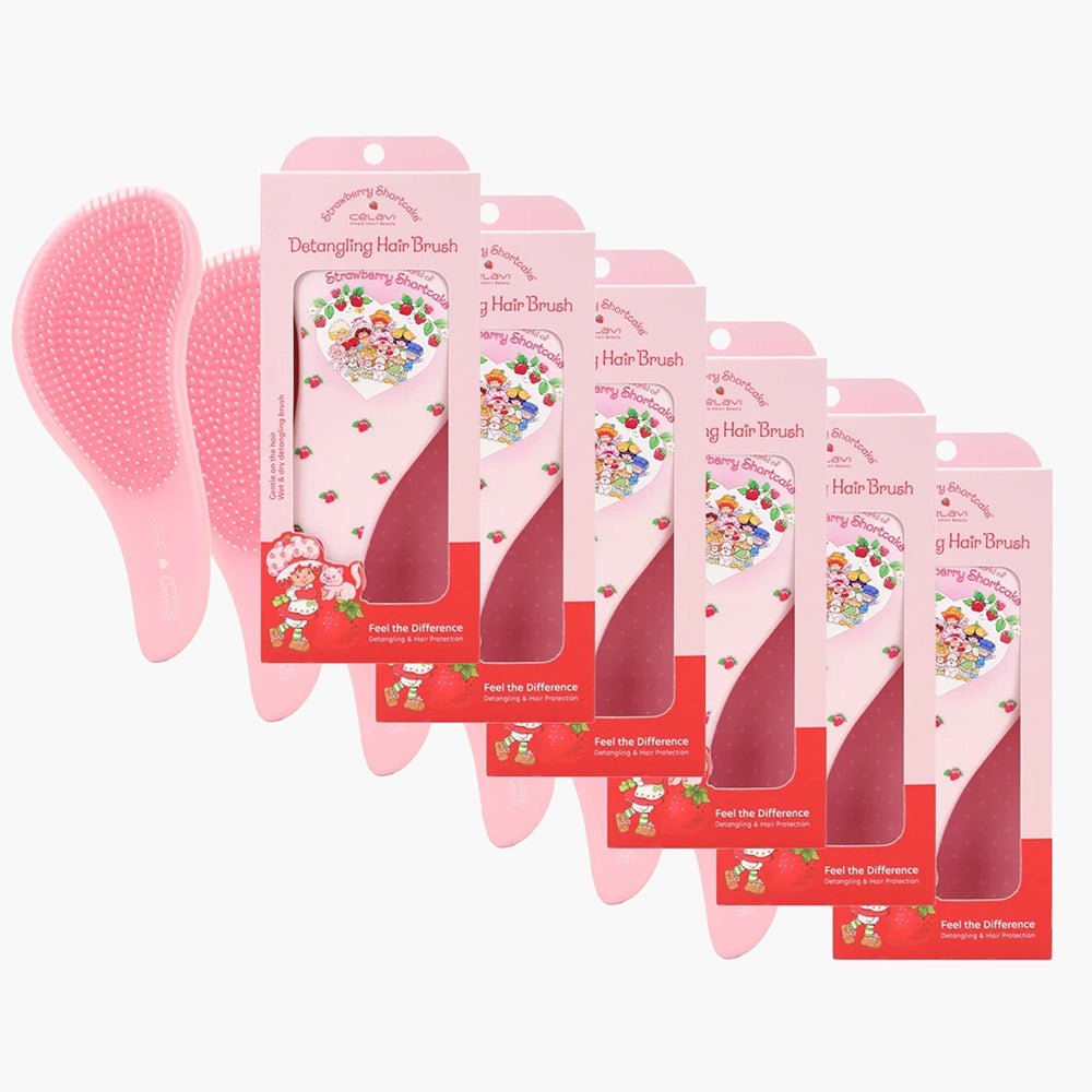 Celavi - Strawberry Shortcake Detangling Hair Brush Pink - TRUECOLOR WHOLESALE