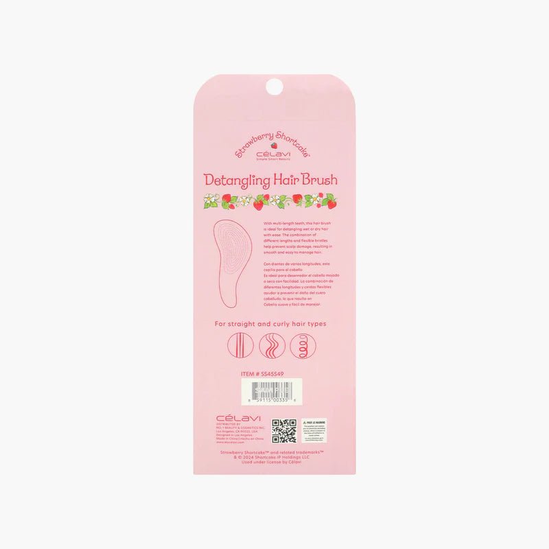 Celavi - Strawberry Shortcake Detangling Hair Brush Pink - TRUECOLOR WHOLESALE