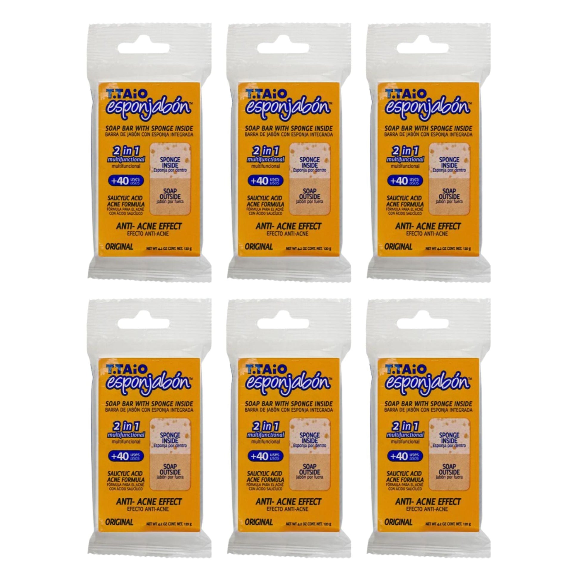 T.Taio Esponjabon Sponge Soap - ANTI ACNE (ORANGE) - TRUECOLOR WHOLESALE