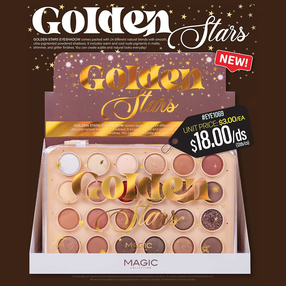 Magic - Golden Stars Eyeshadow Palette (W - F - 01) - TRUECOLOR WHOLESALE
