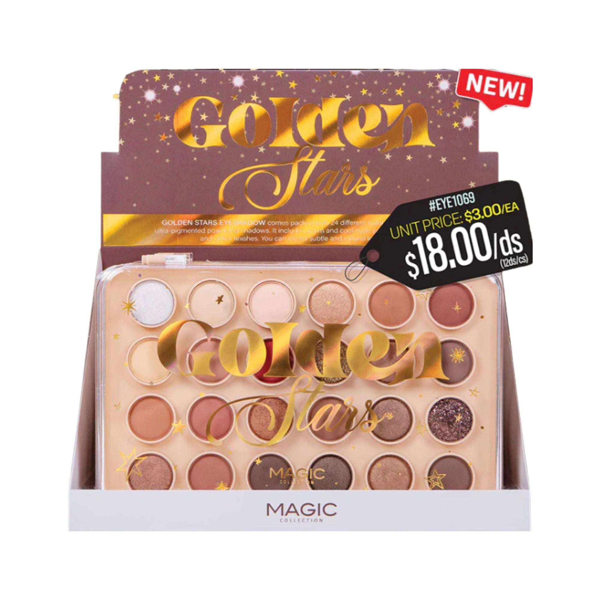 Magic - Golden Stars Eyeshadow Palette (W - F - 01) - TRUECOLOR WHOLESALE