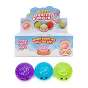Mystery Squeezy Dumplings Fidget Toys (12-Piece Display Box) – Cute Glitter Squishy Stress Balls, Kawaii Sensory Toys for Kids & Adults, Anxiety Relief, Party Favors, Blind Box Surprise