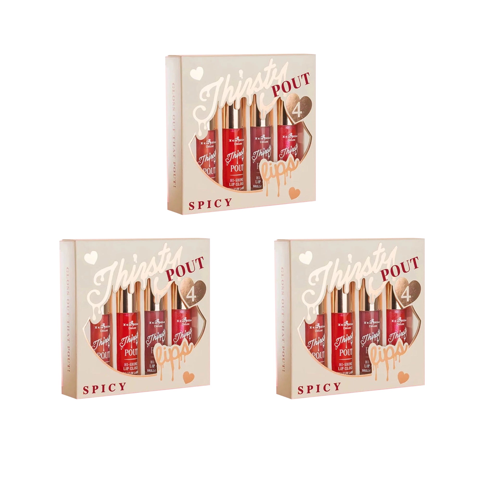 Italia Deluxe -Thirsty Pout Lip Gloss Set 4pcs