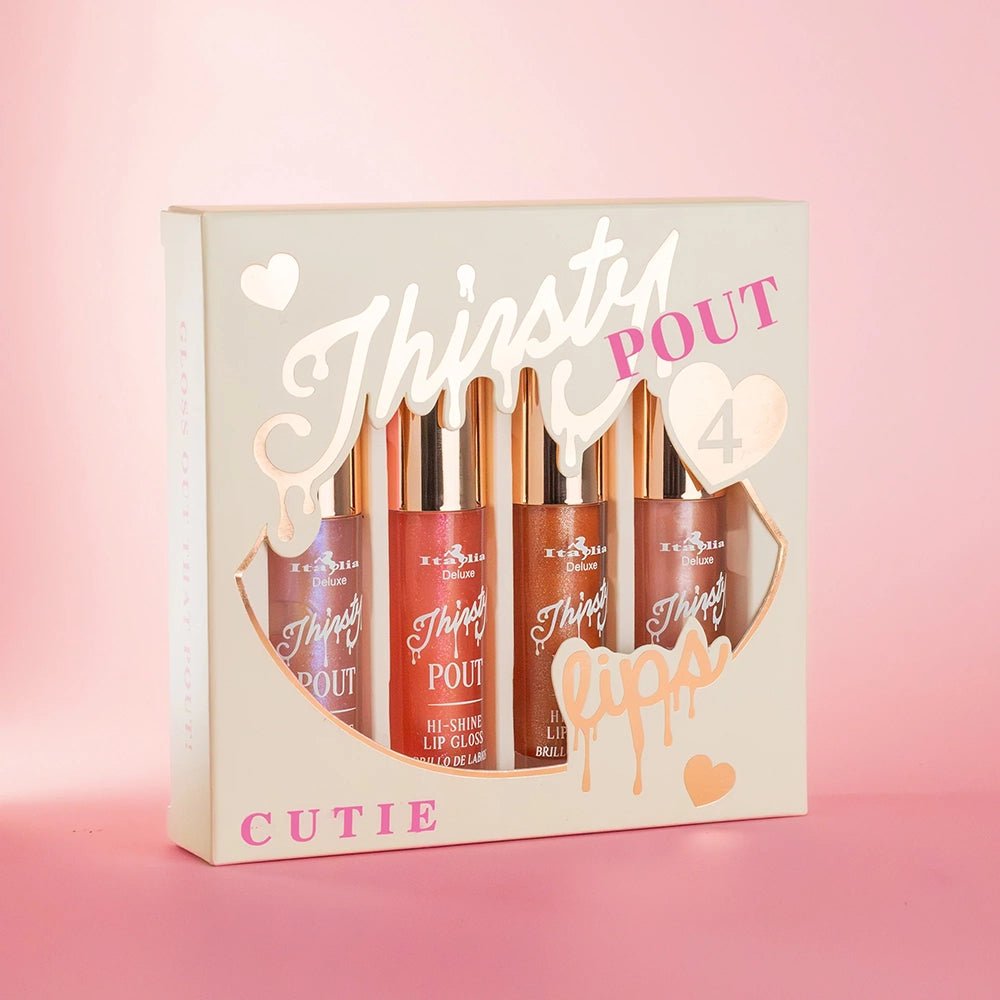 Italia Deluxe - Thirsty Pout Lip Gloss Set 4pcs - TRUECOLOR WHOLESALE