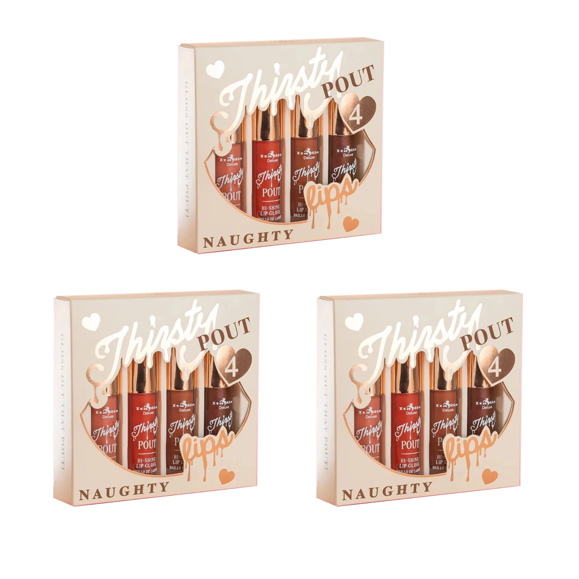 Italia Deluxe -Thirsty Pout Lip Gloss Set 4pcs