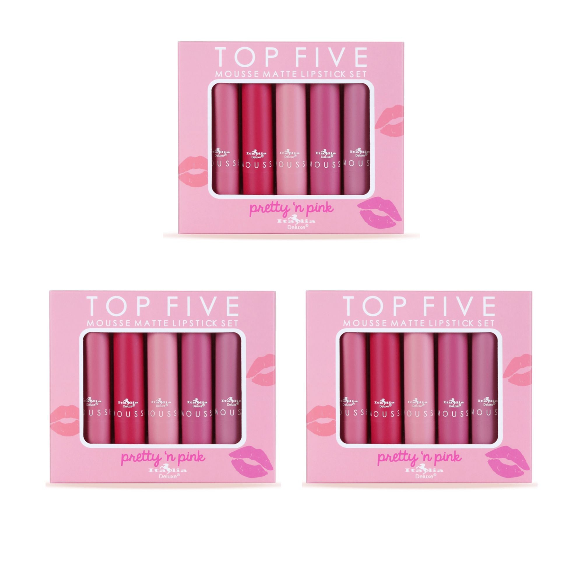 Italia Deluxe - Mousse Matte Lipstick - Top Five Set (7 options)