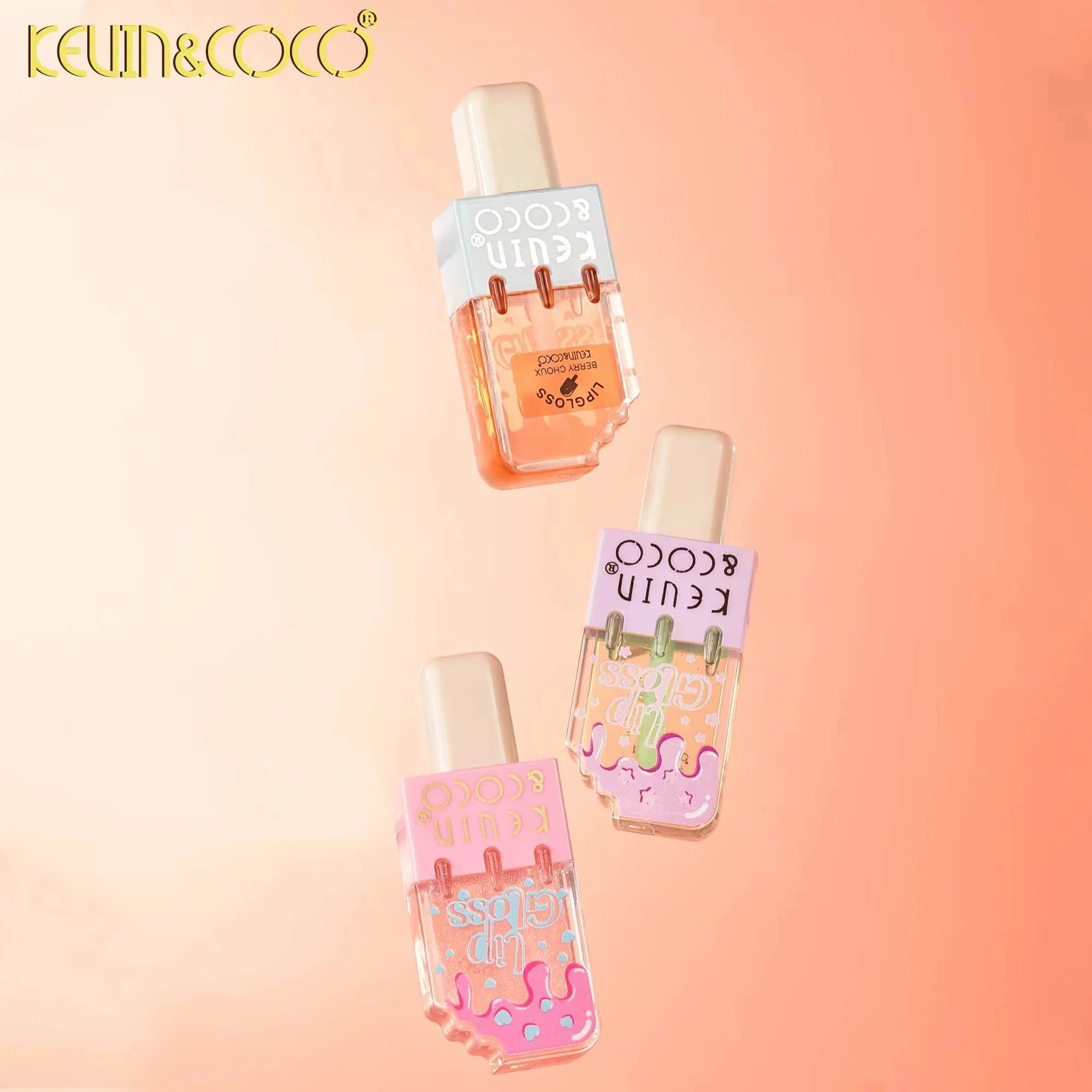 Kevin&Coco - 6PCS Foodie Funny Ice Cream Stick Lip Oil Kit - TRUECOLOR WHOLESALE
