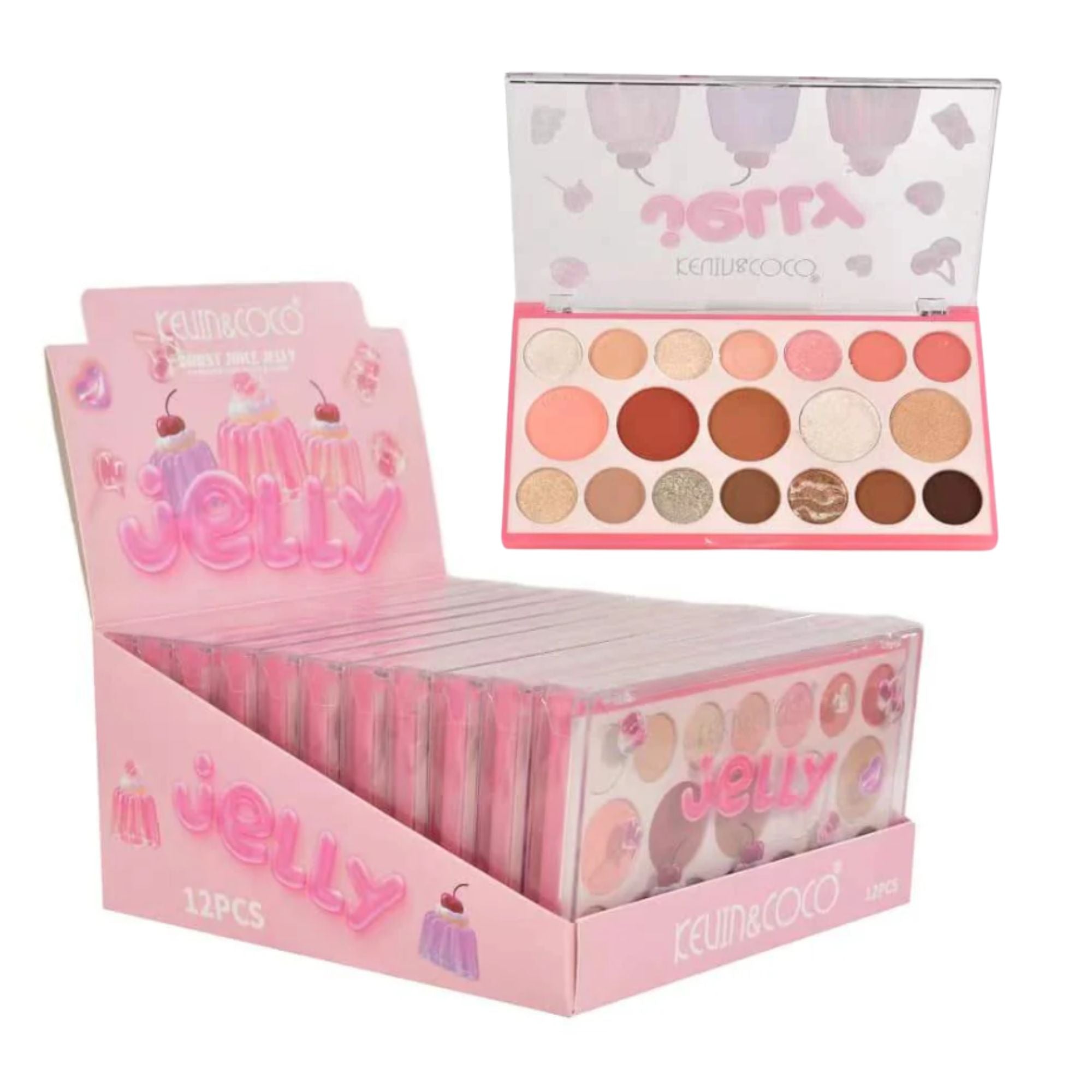 Kevin&Coco - Juicy Jelly 19 - Color Eyeshadow Palette - Brown - TRUECOLOR WHOLESALE