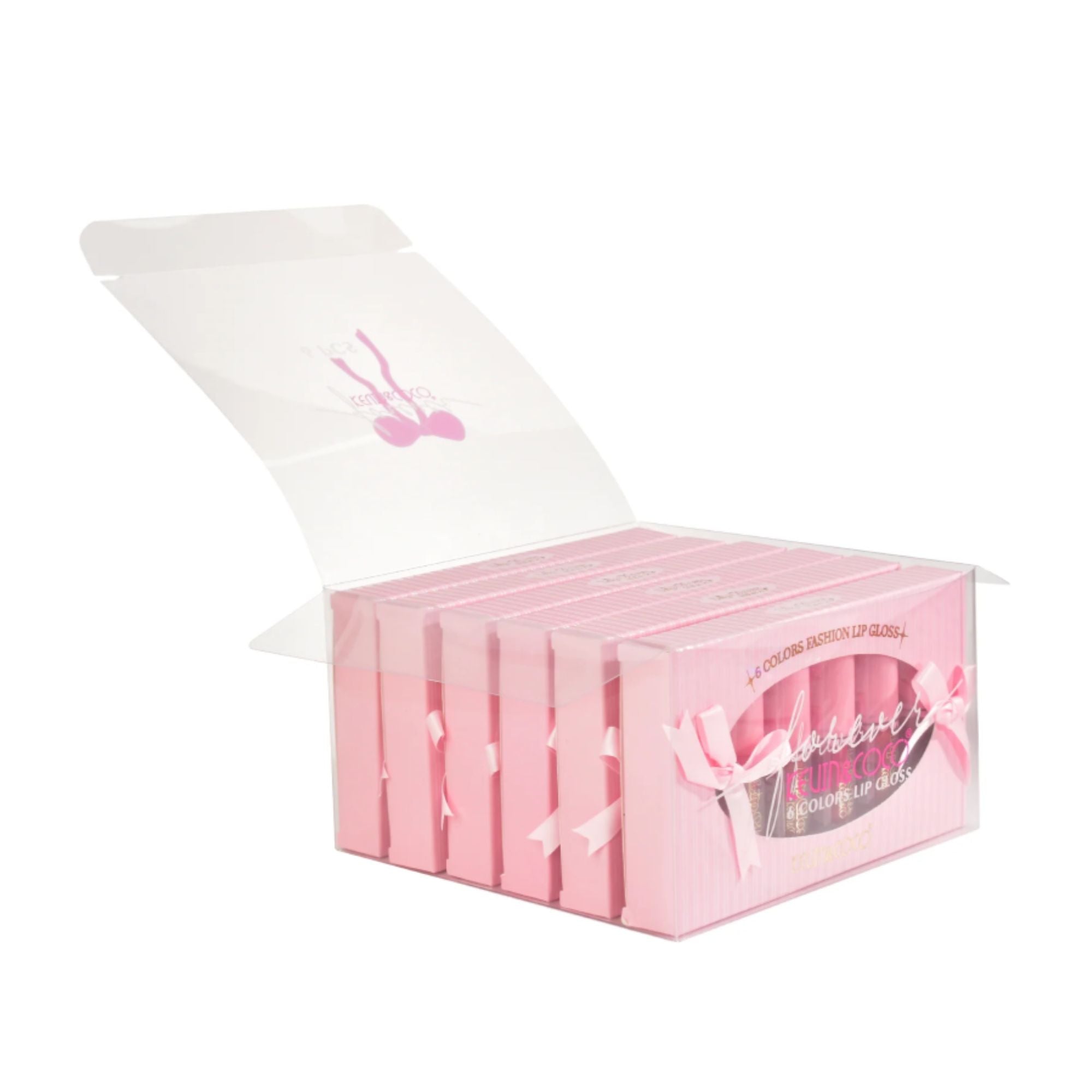 Kevin&Coco - 6PC Bowknot Matte Nonsticky Lipgloss Lip Set - TRUECOLOR WHOLESALE