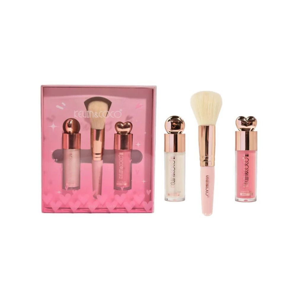 Kevin&Coco - Highlight + Blush + Brush Set - TRUECOLOR WHOLESALE