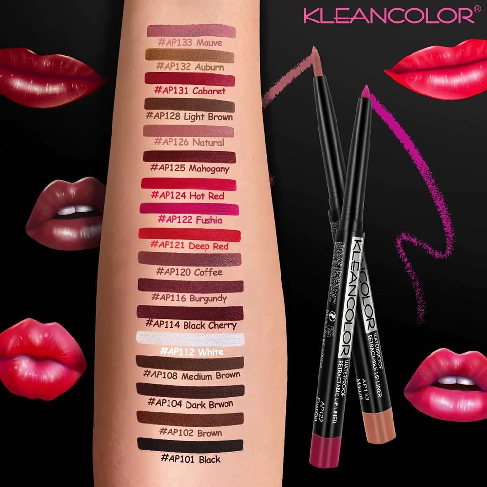 Kleancolor - Waterproof Retractable Lip/Eyeliner - TRUECOLOR WHOLESALE