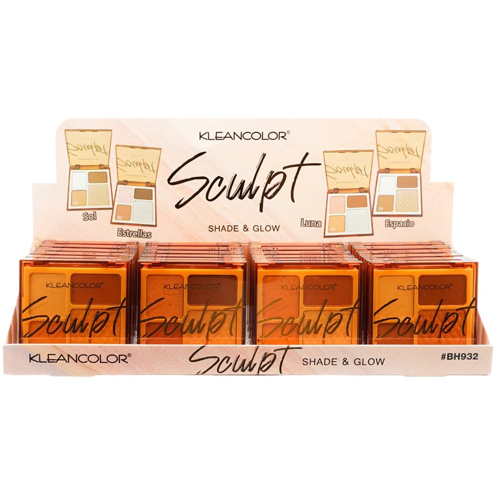 Kleancolor - Sculpt Shade & Glow Palette (W - F - 01) - TRUECOLOR WHOLESALE