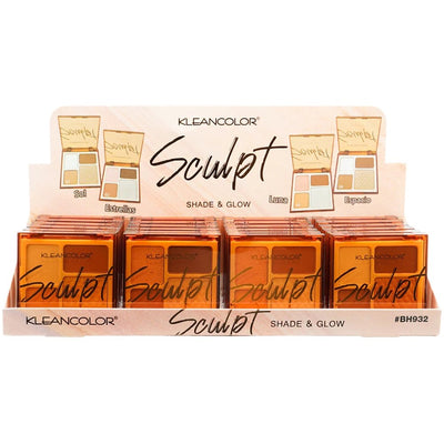 Kleancolor - Sculpt Shade & Glow Palette (W - F - 01) - TRUECOLOR WHOLESALE